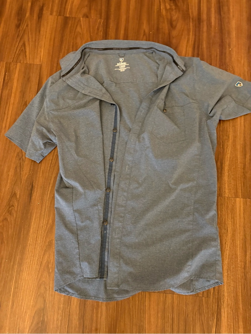 Kuhl Men's Short Sleeve Shirt Jacket in Slate Blue